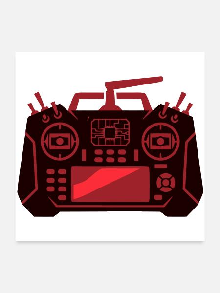 Drone Remote Controller Icon - Poster 24x24 - white - Front