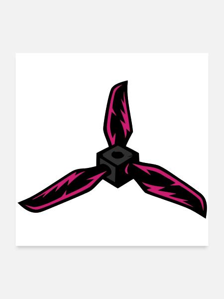  FPV Drone Propeller Drone Racing Pilot - Poster 24x24 - white - Front