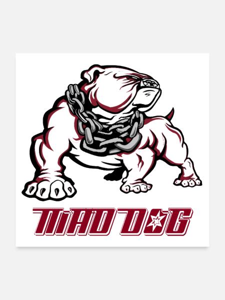 Mad dog - Poster 24x24 - white
