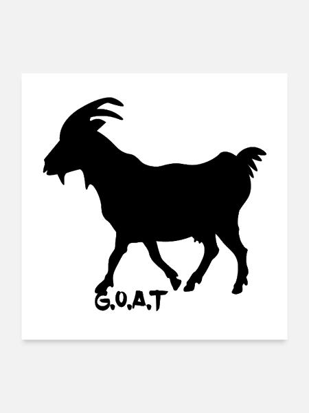 goat black - Poster 24x24 - white - Front