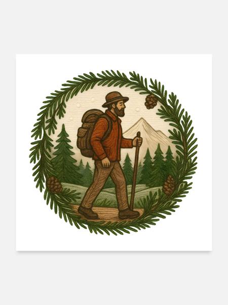 Wild Soul Embroidered Nature Art - Poster 24x24 - white - Front