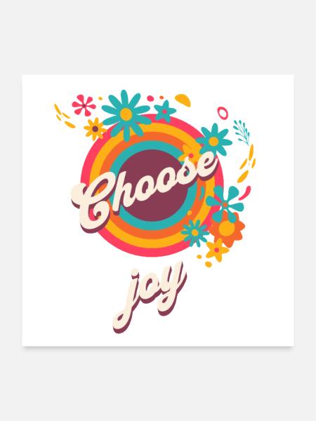 Life – Choose Joy - Poster 24x24 - white - Front