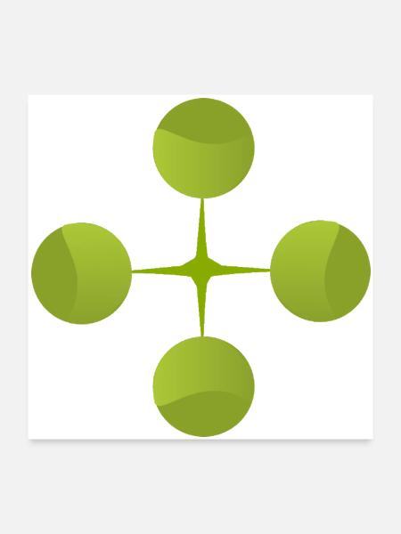 Tennis Orbit Network - Poster 24x24 - white - Front
