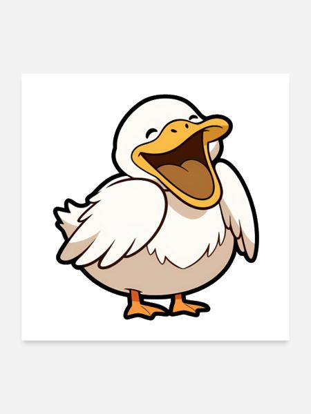duck happy - Poster 24x24 - white - Front