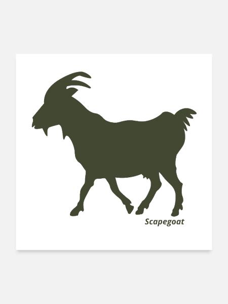 scapegoat GOAT olive - Poster 24x24 - white - Front