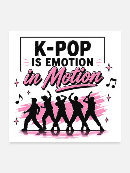 K-Pop In Motion Pink Dance - Poster 24x24 - white - Front