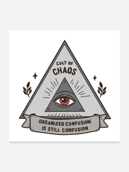 Cult of Chaos – Organized Confusion  - Poster 24x24 - white - Front