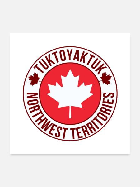 Tuktoyaktuk Northwest Maple Logo Roundel - Poster 24x24 - white - Front