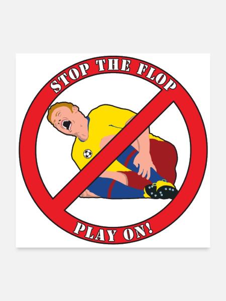 STOP THE FLOP - Poster 24x24 - white