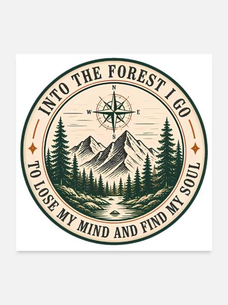 Forest Compass Soul Quest - Poster 24x24 - white - Front