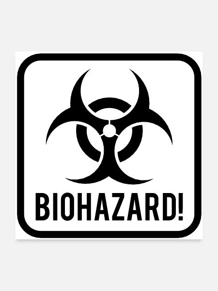 Biohazard - Poster 24x24 - white - Front