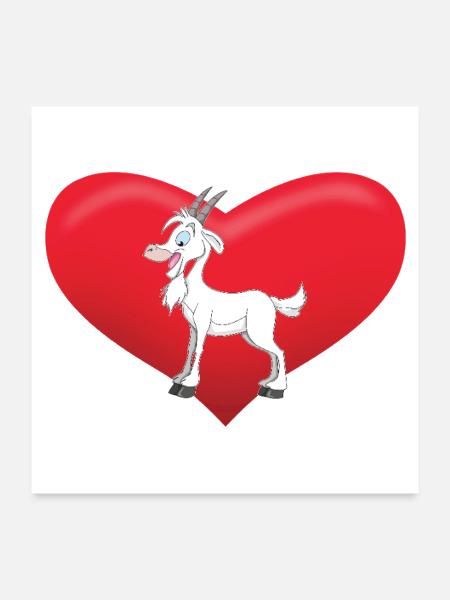 Goat Lover - Poster 24x24 - white - Front