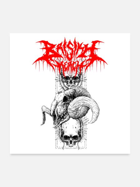 Goat skull - Poster 24x24 - white - Front