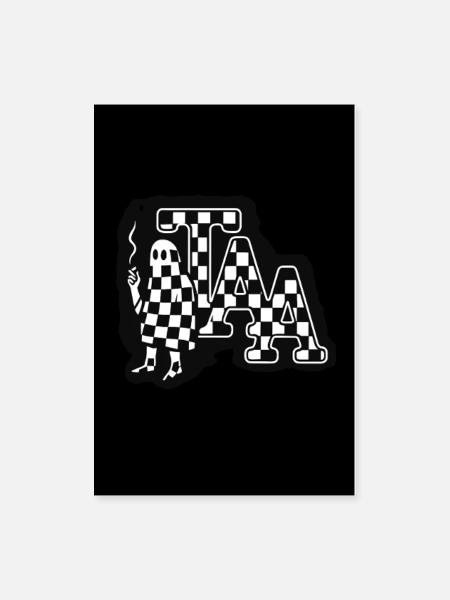 Checker Ghost Smoke - Poster 8x12 - white - Front