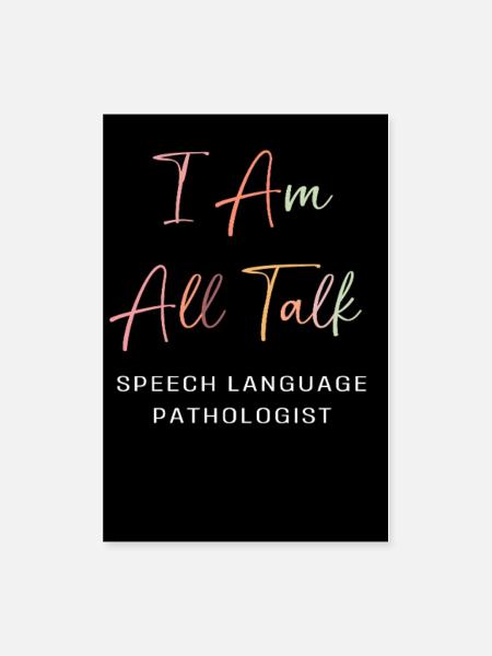 SLP Speech Therapist - Poster 8x12 - white - Front