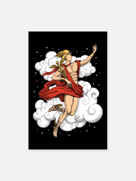 Greek Mythology God Hermes - Poster 8x12 - white - Front