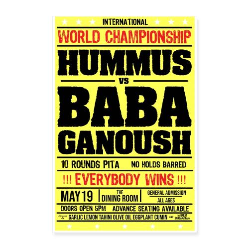Hummus vs Baba Ganoush - Poster 8x12