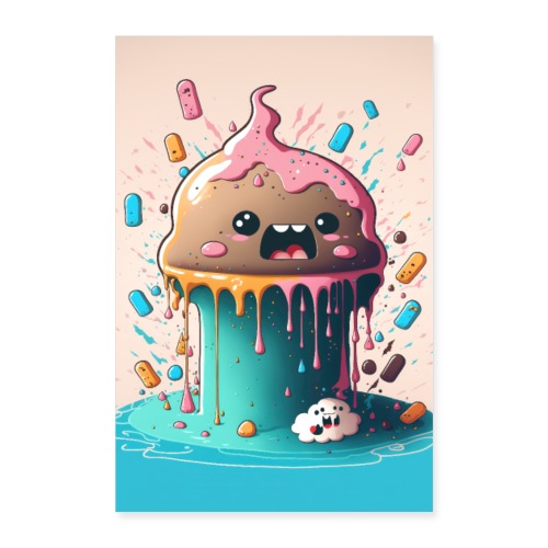 Cake Caricature - January 1st Dessert Psychedelics - Poster 8x12