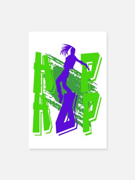 Hip hop - Poster 8x12 - white - Front