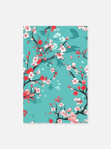 Cherry Blossoms - Poster 8x12 - white - Front