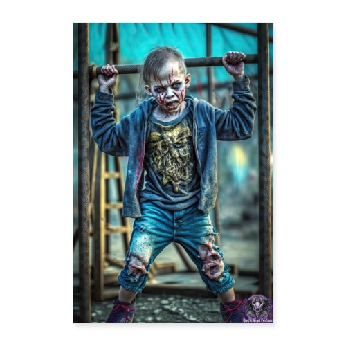 Zombie Kid Playground B12: Zombies Everyday Life - Poster 8x12