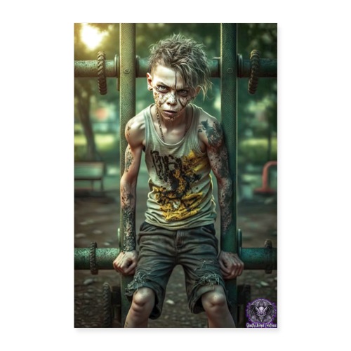 Zombie Kid Playground B09: Zombies Everyday Life - Poster 8x12