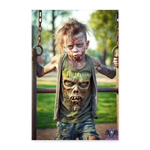 Zombie Kid Playground B10: Zombies Everyday Life - Poster 8x12
