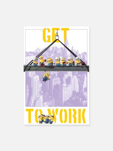 Minions Get To Work - Poster 8x12 - white