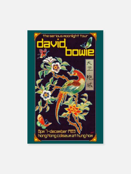 David Bowie Poster The Serious Moonlight Tour - Poster 8x12 - white