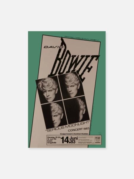 David Bowie Serious Moonlight Concert Ticket - Poster 8x12 - white