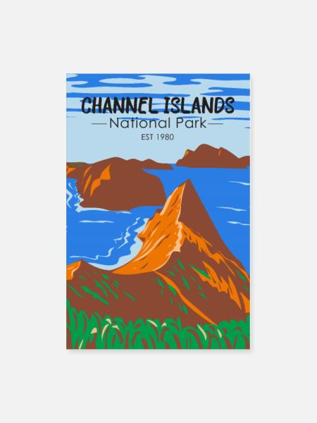 Channel Islands National Park California Vintage - Poster 8x12 - white - Front