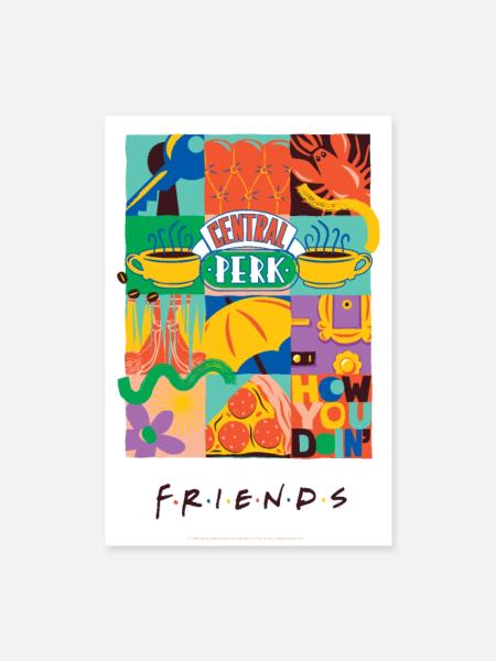 Friends Central Perk Cool Retro Design - Poster 8x12 - white - Front