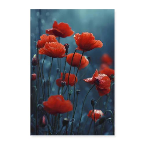 Poppies in Remembrance - Poster 8x12