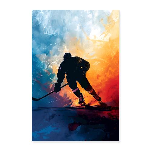 Hockey Charge - Poster 8x12