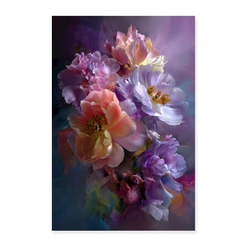 Digital Painting: Velvet Petals - Poster 8x12