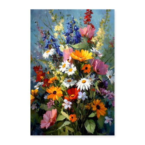 Digital Painting: Wild Garden Glow - Poster 8x12