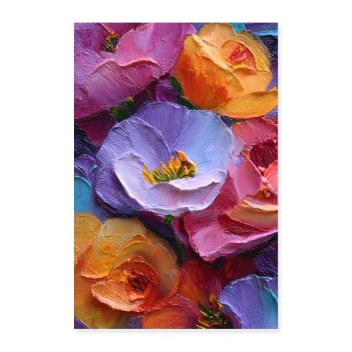 Digital Painting: Textured Bloomscape - Poster 8x12