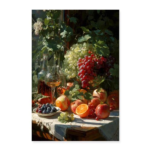 Digital Painting: Sunlit Table - Poster 8x12