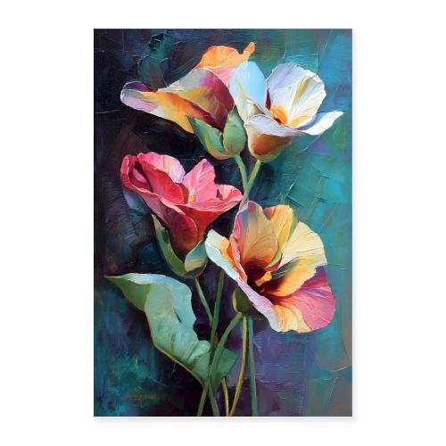 Digital Painting: Bold Petals - Poster 8x12