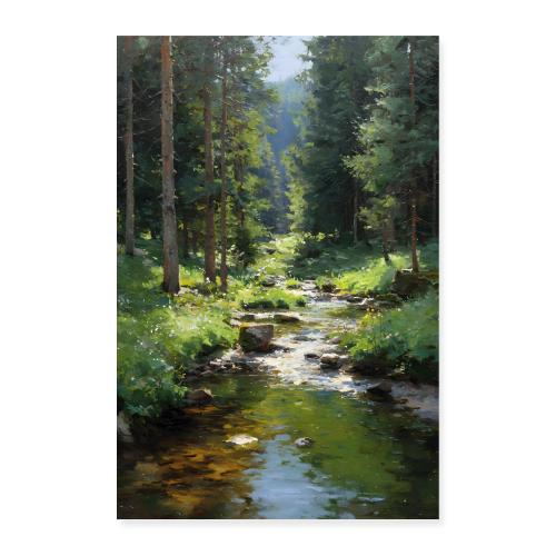 Digital Painting: Verdant Flow - Poster 8x12