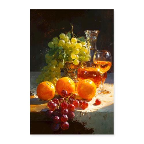 Digital Painting: Golden Citrus - Poster 8x12