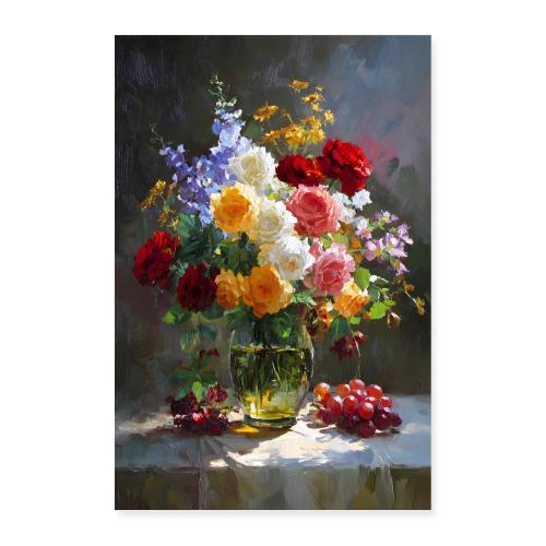 Digital Painting: Bountiful Blossoms - Poster 8x12