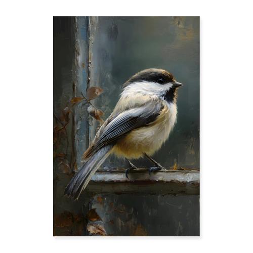 Digital Painting: Perched at the Window - Poster 8x12