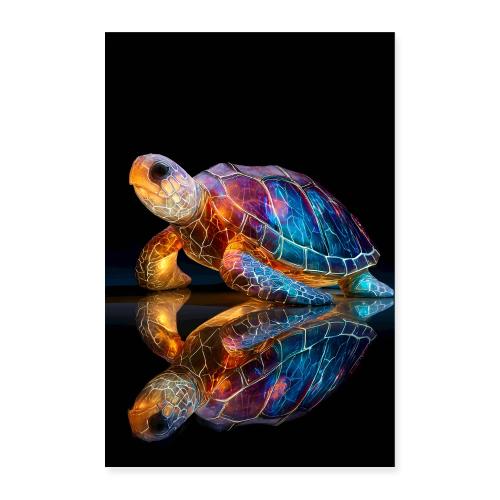 Sea turtle Reflection - Poster 8x12