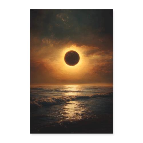 Digital Dusk Eclipse - Poster 8x12