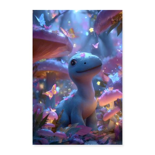 Dino in the Fairy Grove - Poster 8x12