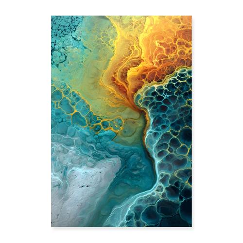 Abstract Art: Foam & Flame - Poster 8x12