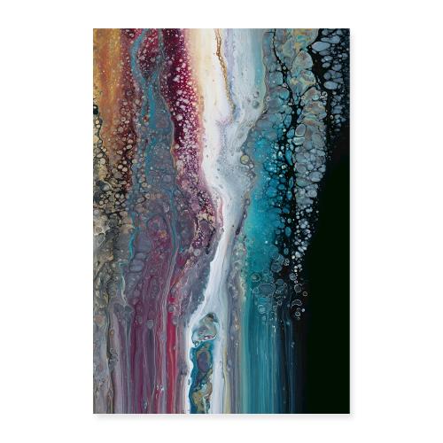 Abstract Art: Bubbled Currents - Poster 8x12