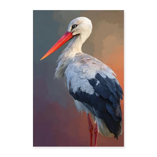 Stork: Grace in Stillness - Poster 8x12