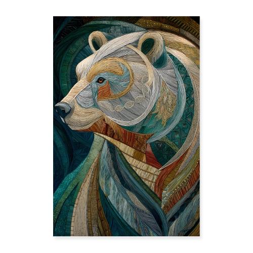 Mosaic Bear Essence - Poster 8x12